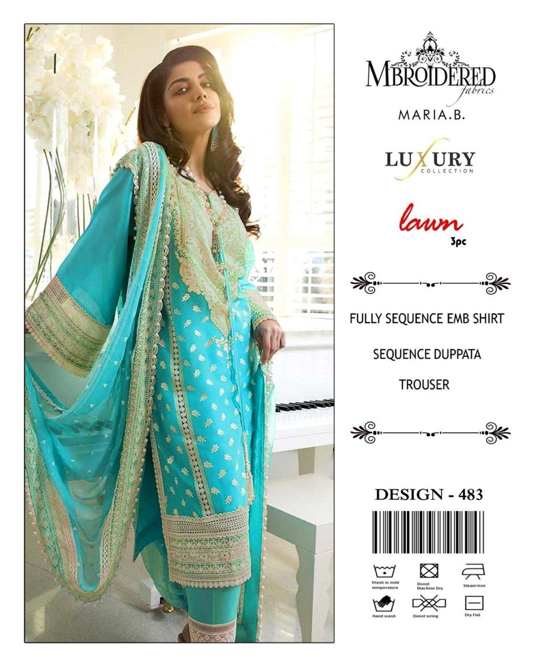 3 Pcs Women's Unstitched Embroidered Suit