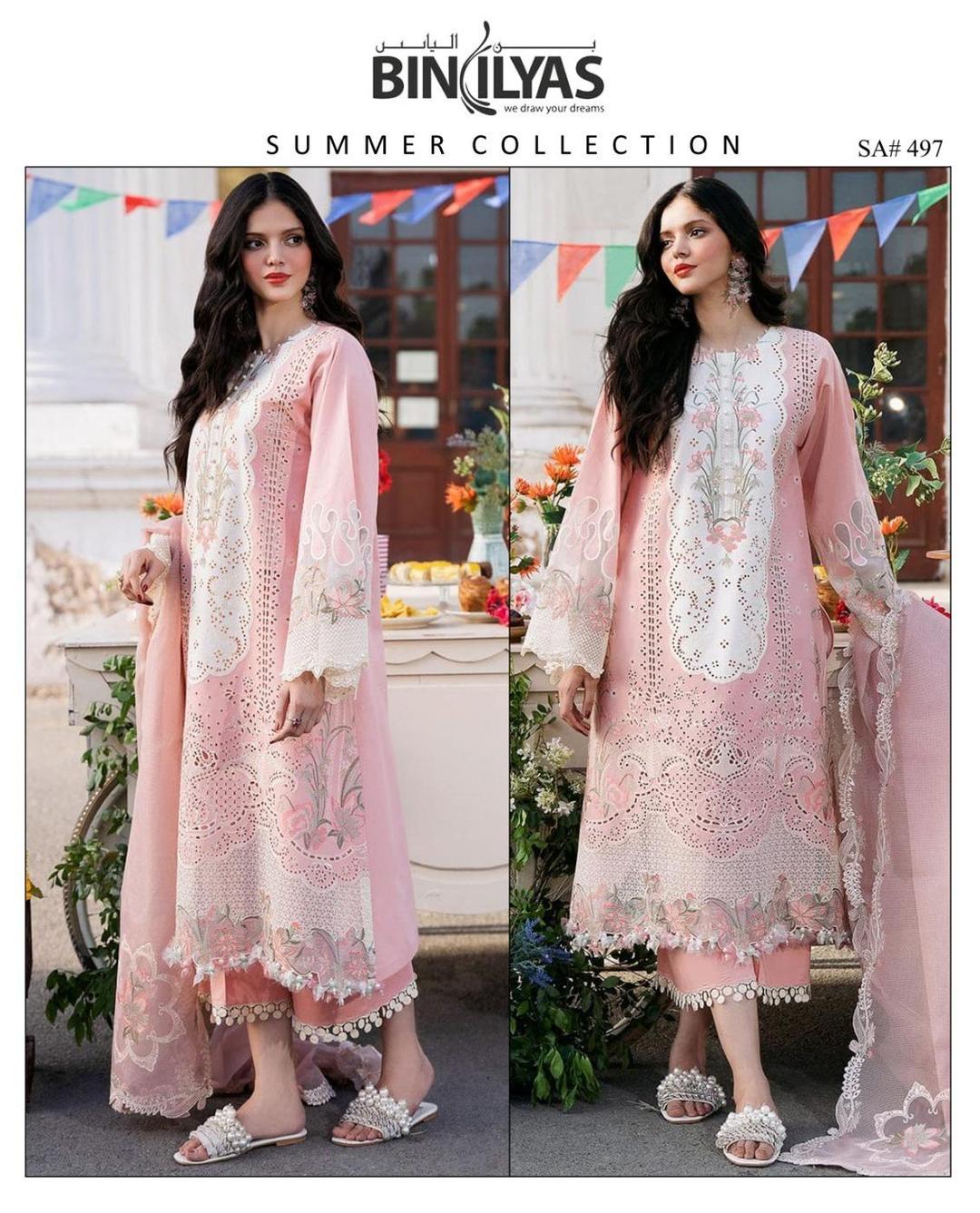 3 Pcs Women's Unstitched Chikankari Embroidered Suit