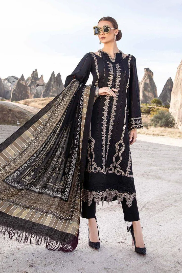 3 Pcs Women's Unstitched Embroidered Suit