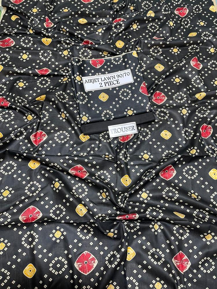 2 Pcs Women's Unstitched Lawn Digital Print Suit