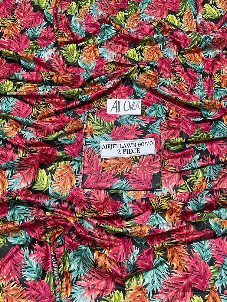 2 Pcs Women's Unstitched Lawn Digital Print Suit