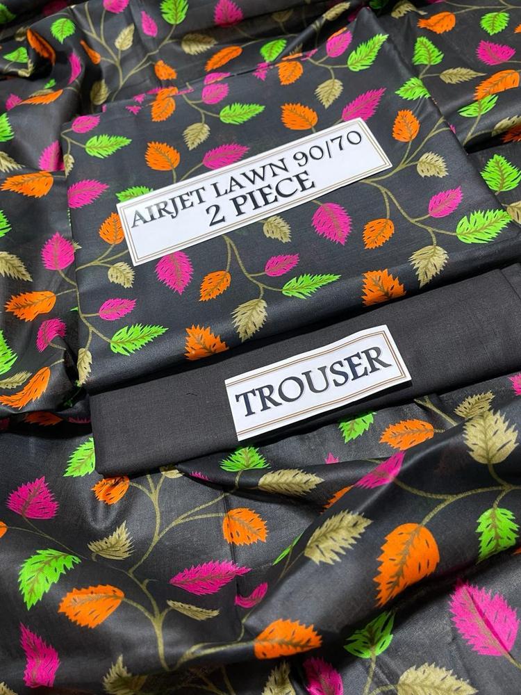 2 Pcs Women's Unstitched Lawn Digital Print Suit