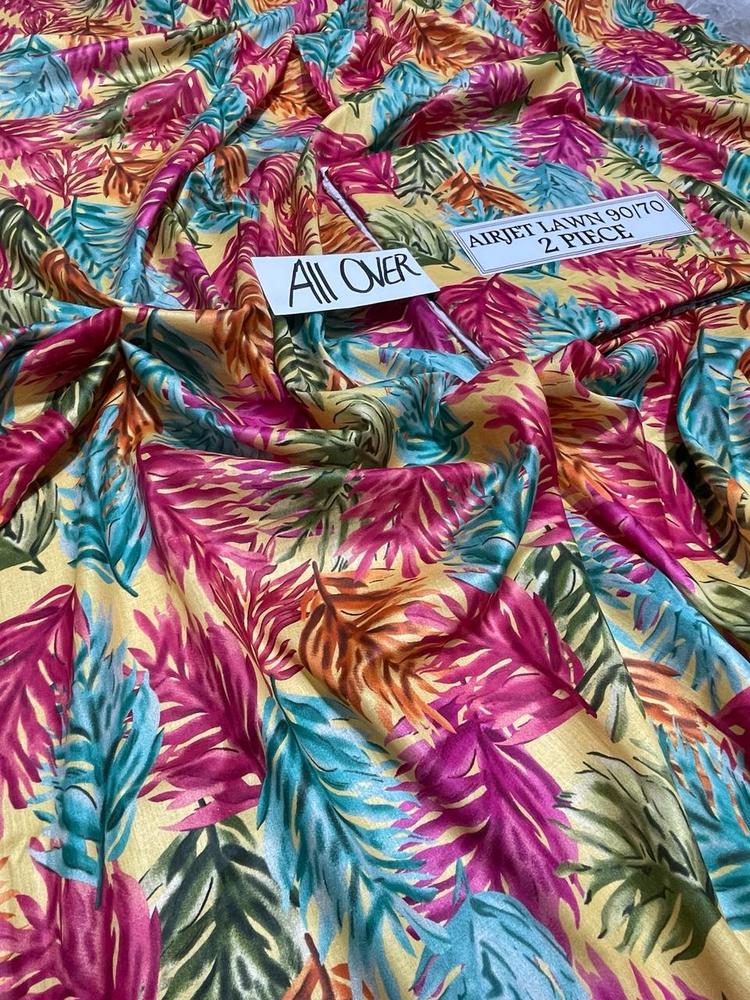 2 Pcs Women's Unstitched Lawn Digital Print Suit