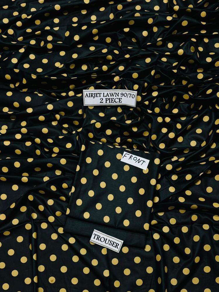 2 Pcs Women's Unstitched Lawn Printed Suit