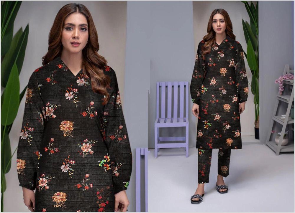 2 Pcs Women's Unstitched Lawn Digital Print Suit