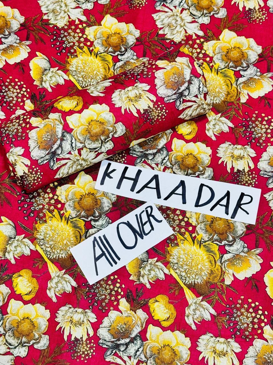 2 Pcs Women's Unstitched Khaddar Digital Print Suit