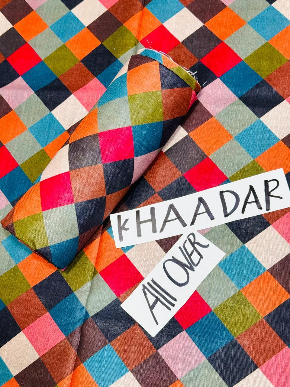 2 Pcs Women's Unstitched Khaddar Digital Print Suit