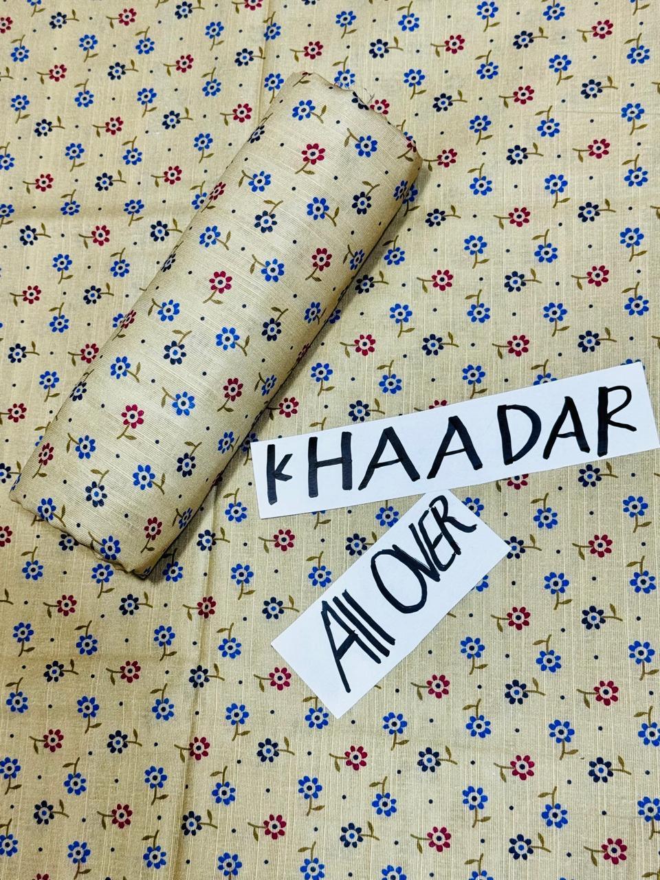 2 Pcs Women's Unstitched Khaddar Digital Print Suit