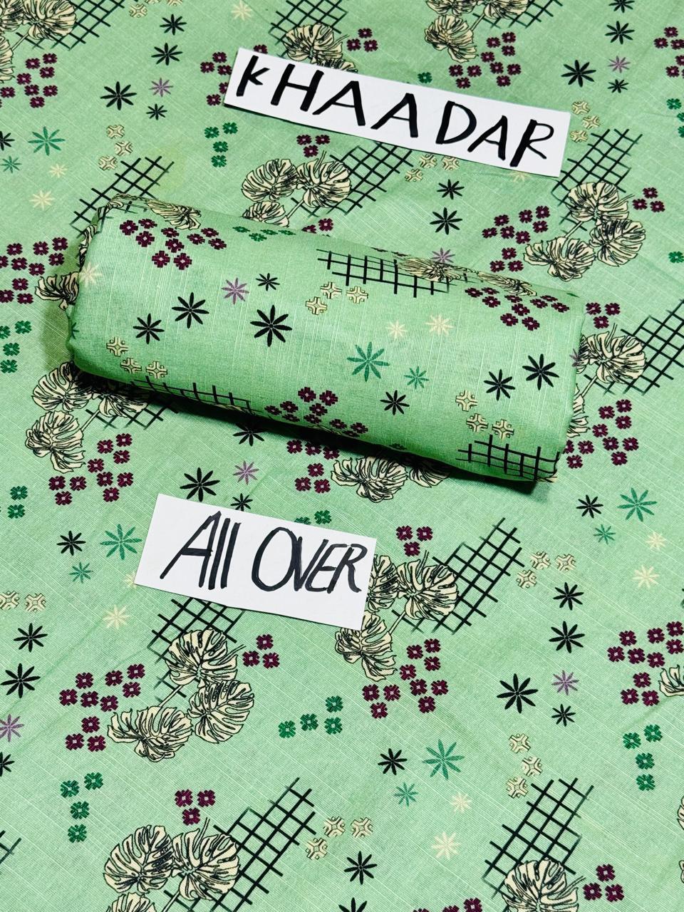 2 Pcs Women's Unstitched Khaddar Digital Print Suit