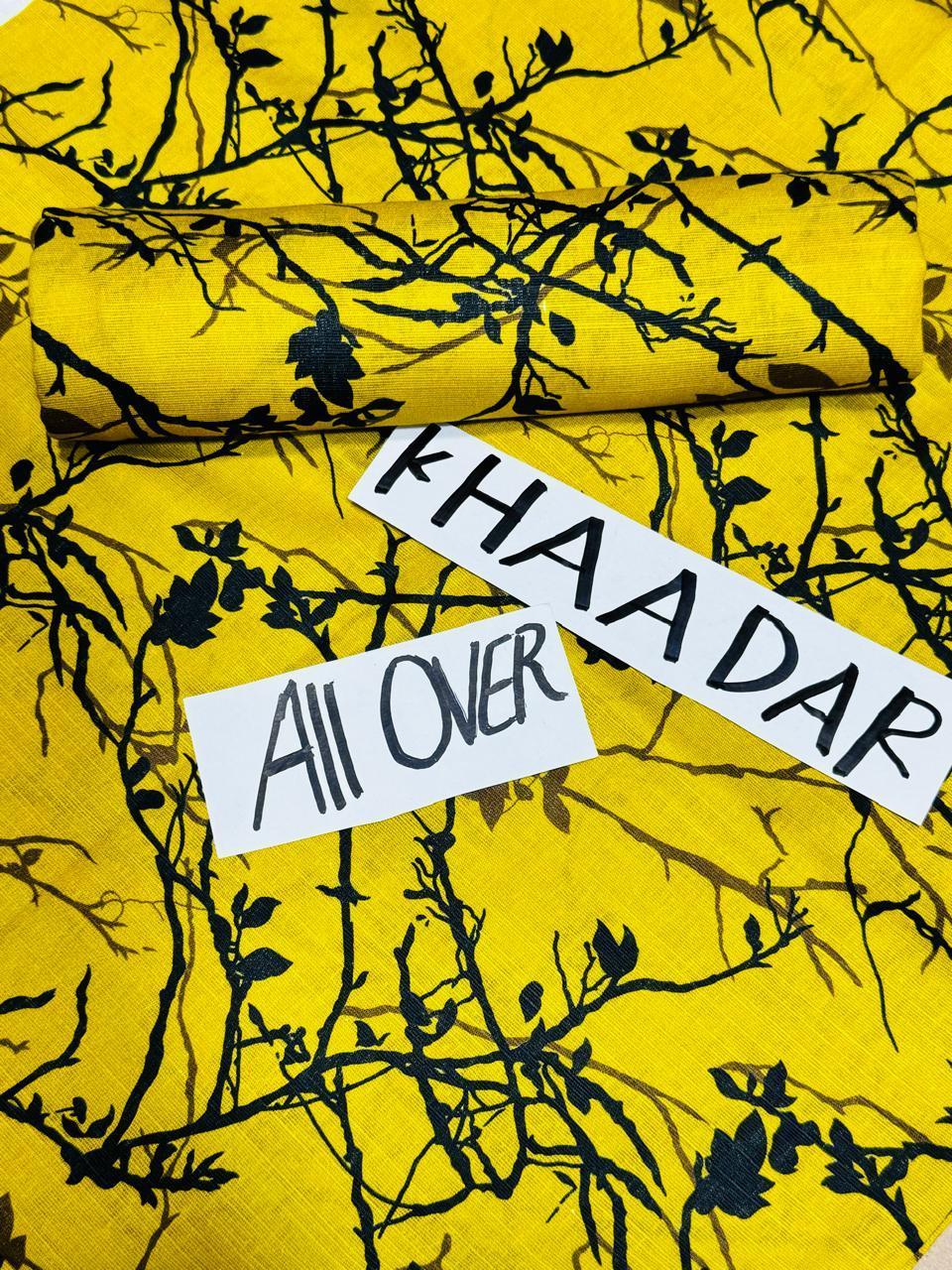 2 Pcs Women's Unstitched Khaddar Digital Print Suit