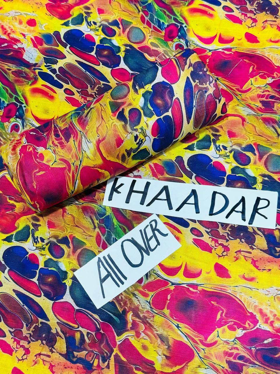 2 Pcs Women's Unstitched Khaddar Digital Print Suit