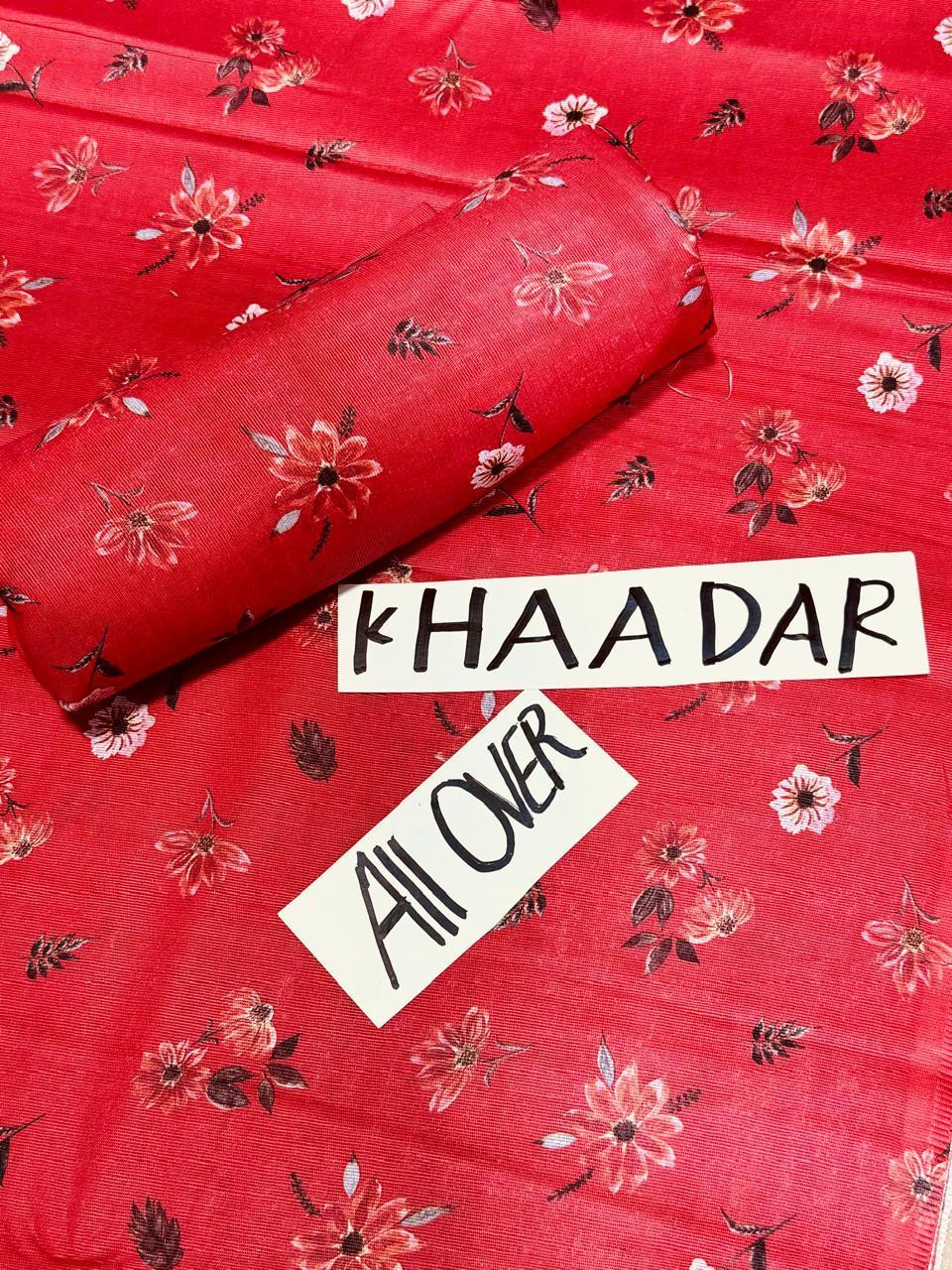 2 Pcs Women's Unstitched Khaddar Digital Print Suit