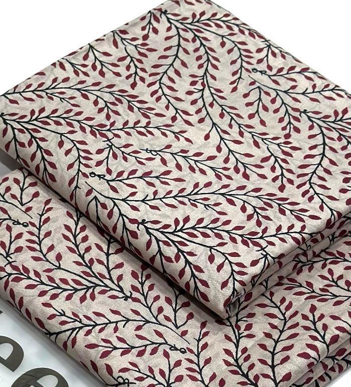 2 Pcs Women's Unstitched Digital Print Suit