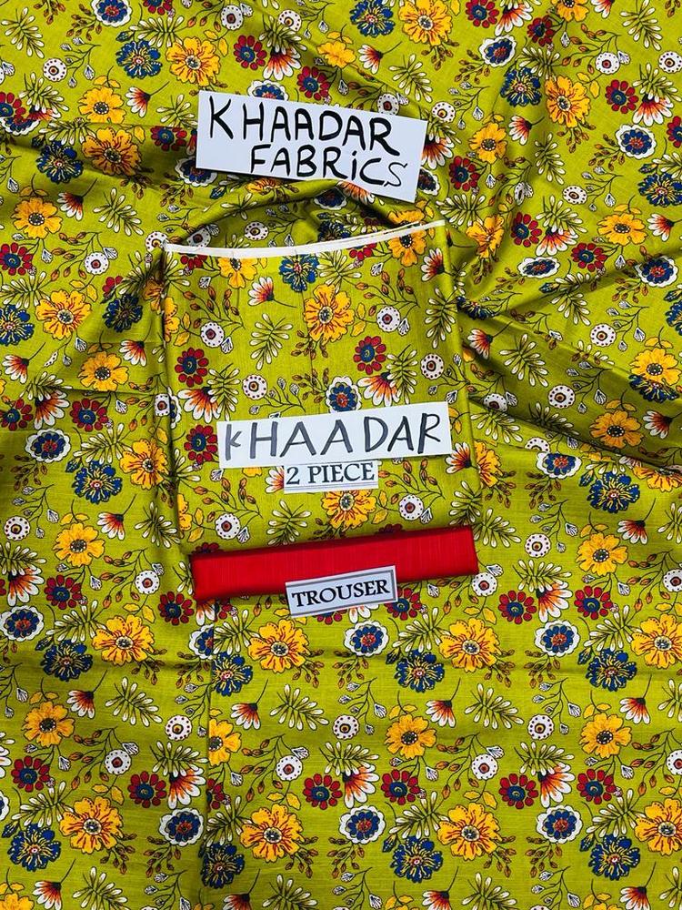 2 Pcs Women's Unstitched Khaddar Printed Suit