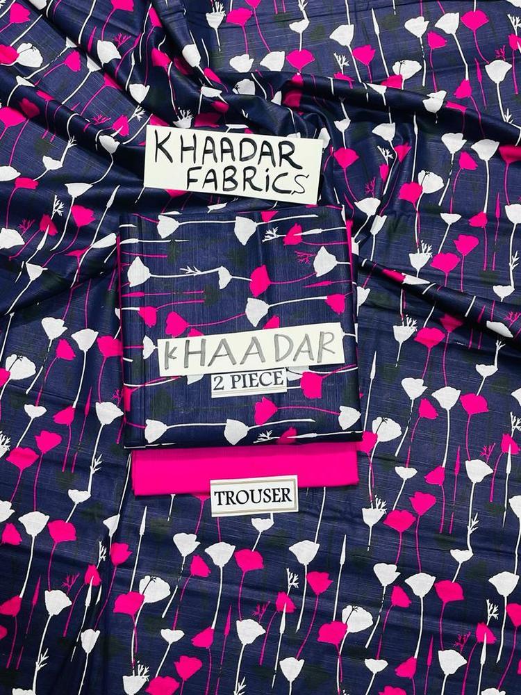 2 Pcs Women's Unstitched Khaddar Printed Suit
