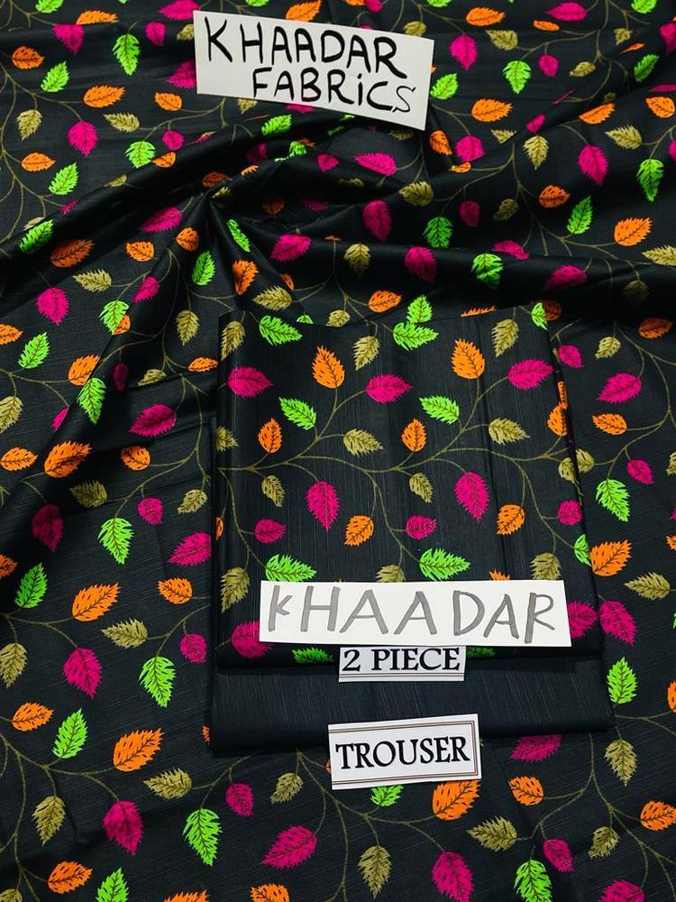 2 Pcs Women's Unstitched Khaddar Printed Suit