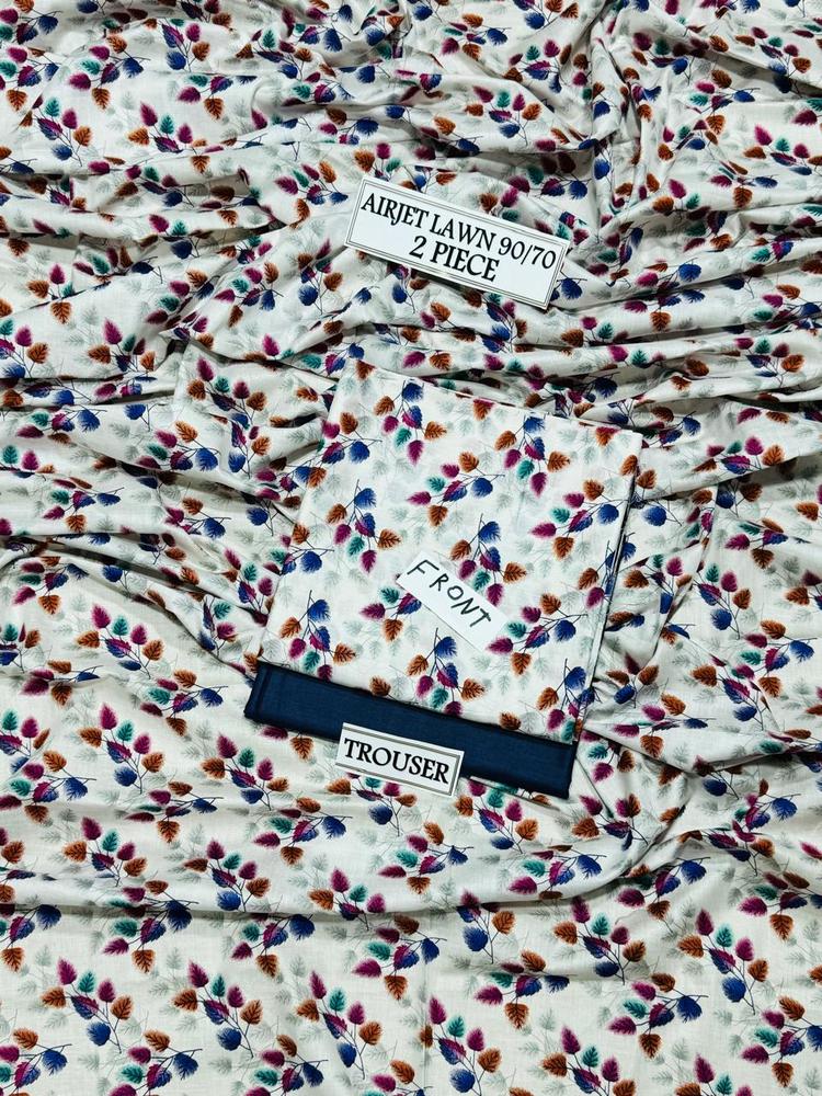 2 Pcs Women's Unstitched Lawn Digital Print Suit