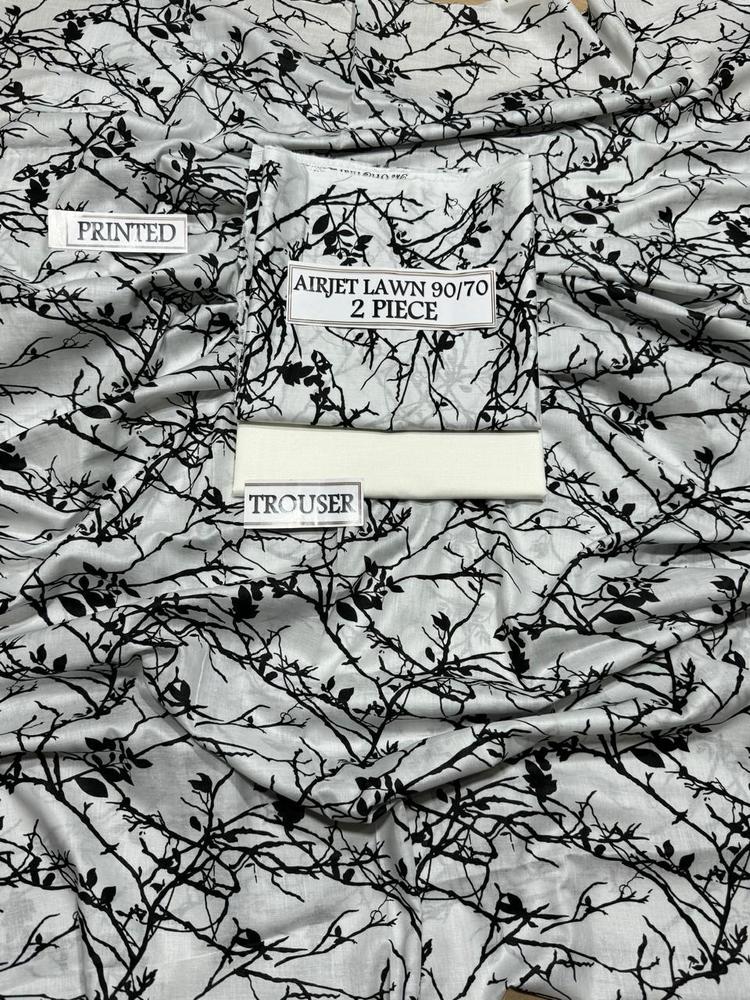 2 Pcs Women's Unstitched Lawn Digital Print Suit