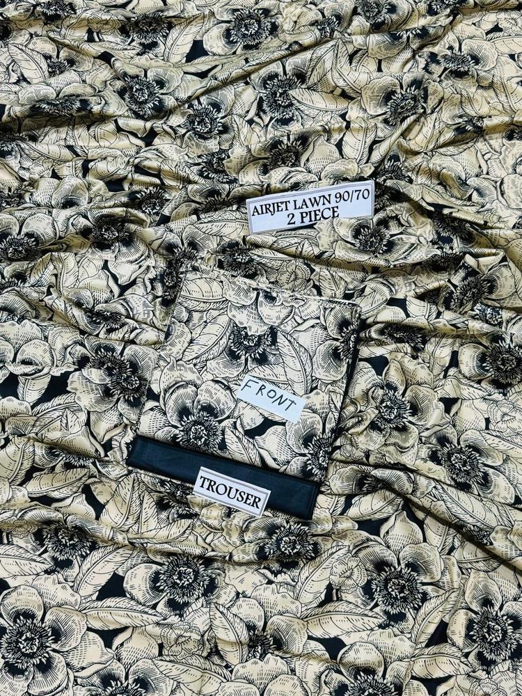 2 Pcs Women's Unstitched Lawn Digital Print Suit