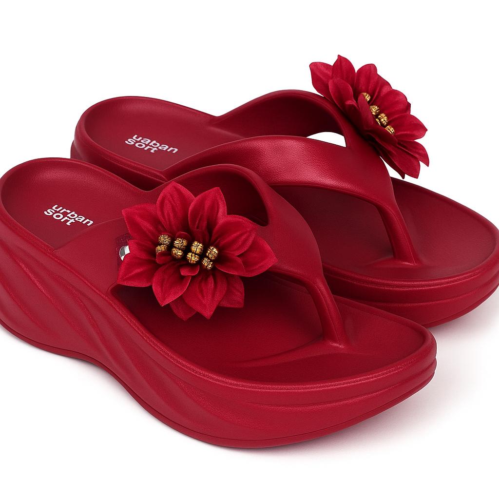 Stylish Women's Casual Sandals - Ladies_1201_Red