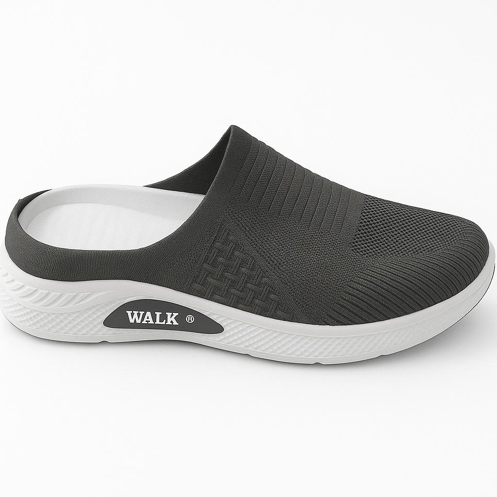 Stylish Women's Canvas Sneakers for Walking - Ladies_2442_Grey