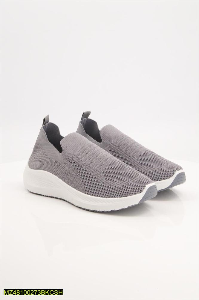 Black Camel Slip On Skechers Shoes-(8512)-Grey