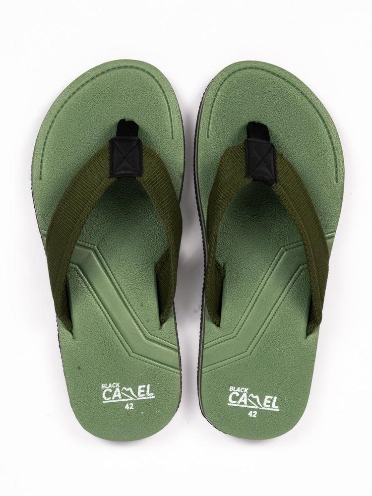 Black Camel Slippers Green