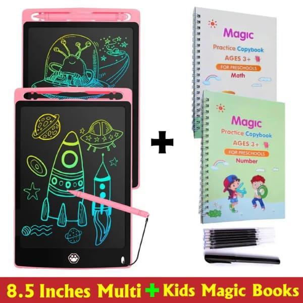 Combo Pack 8.5 Writing Tablet And 4 Pcs Sank Magic Practice Book