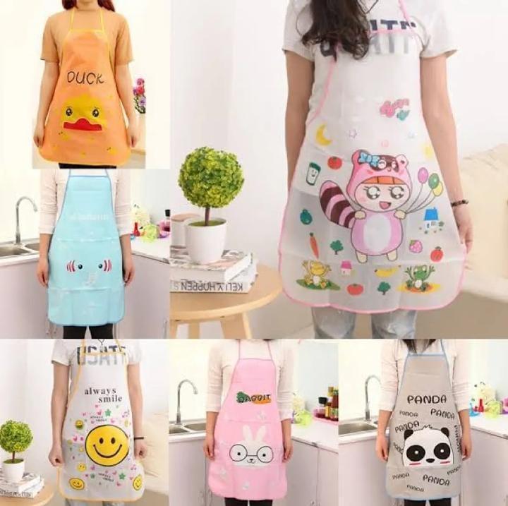 Polyester Printed Apron - Pack Of 2