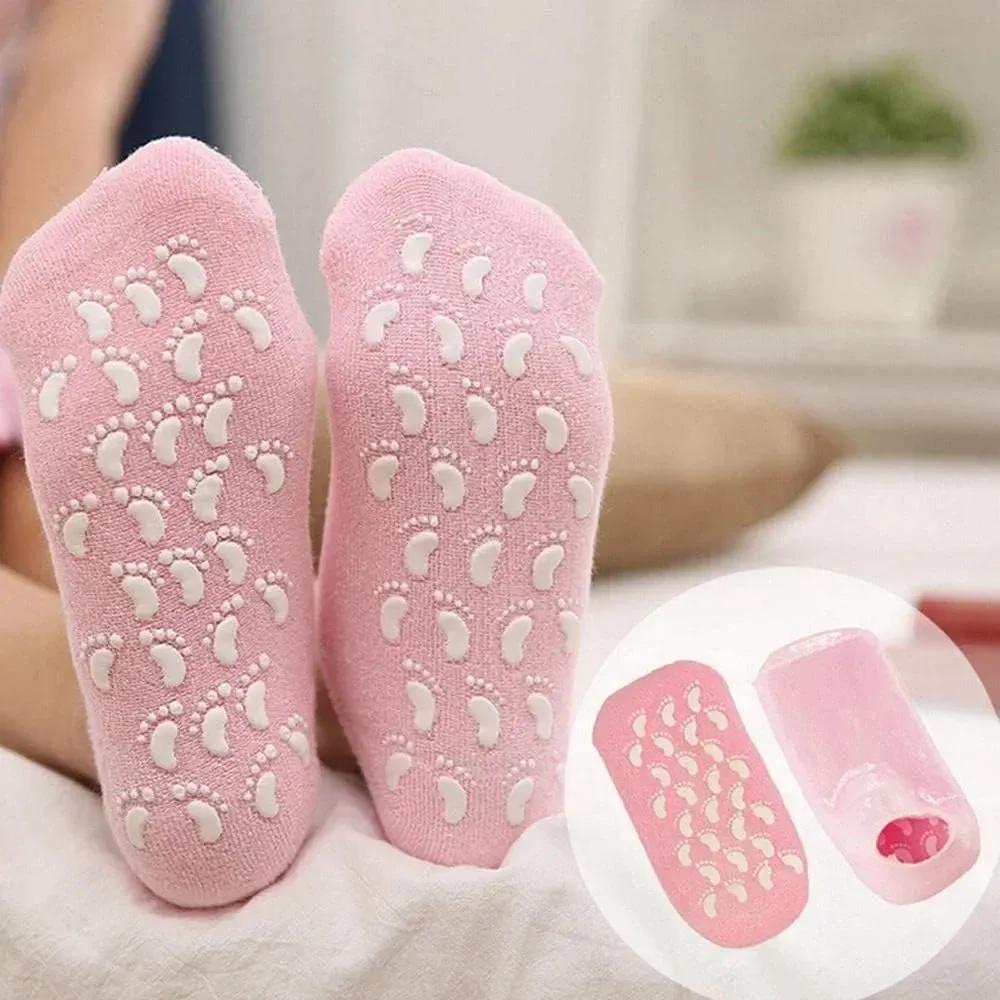 Moisturizing Spa Gel Socks, 02 Pairs