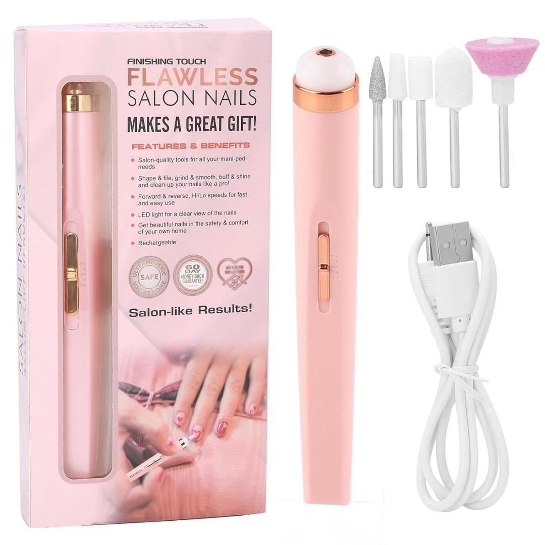 Professional Manicure Nail Tools Set - 3 Pcs Pink ABS Plastic