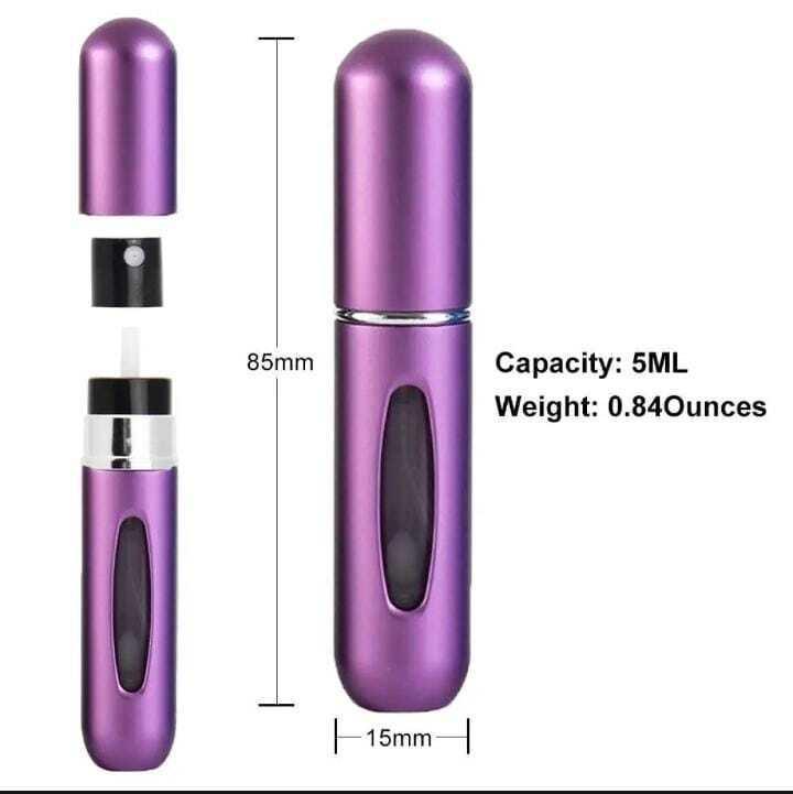 Refillable Portable Mini Perfume Atomizer Bottle, 5ml