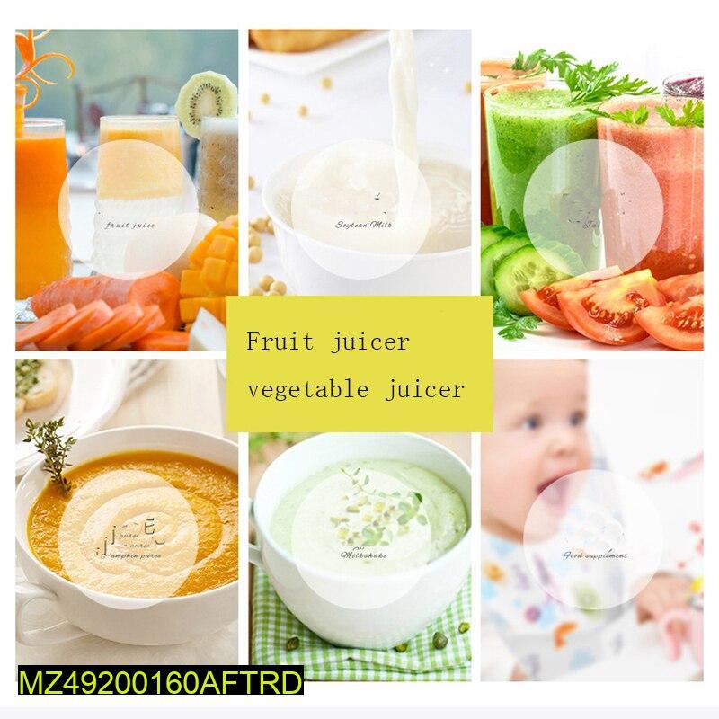 Portable USB Mini Electric Juicer Mixer Blue 1L ABS