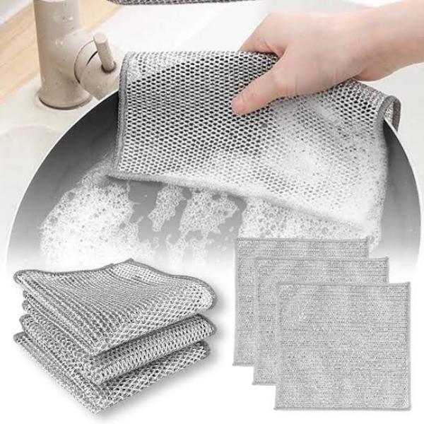 3 Pcs Durable And Washable Material Cleaning Cloth