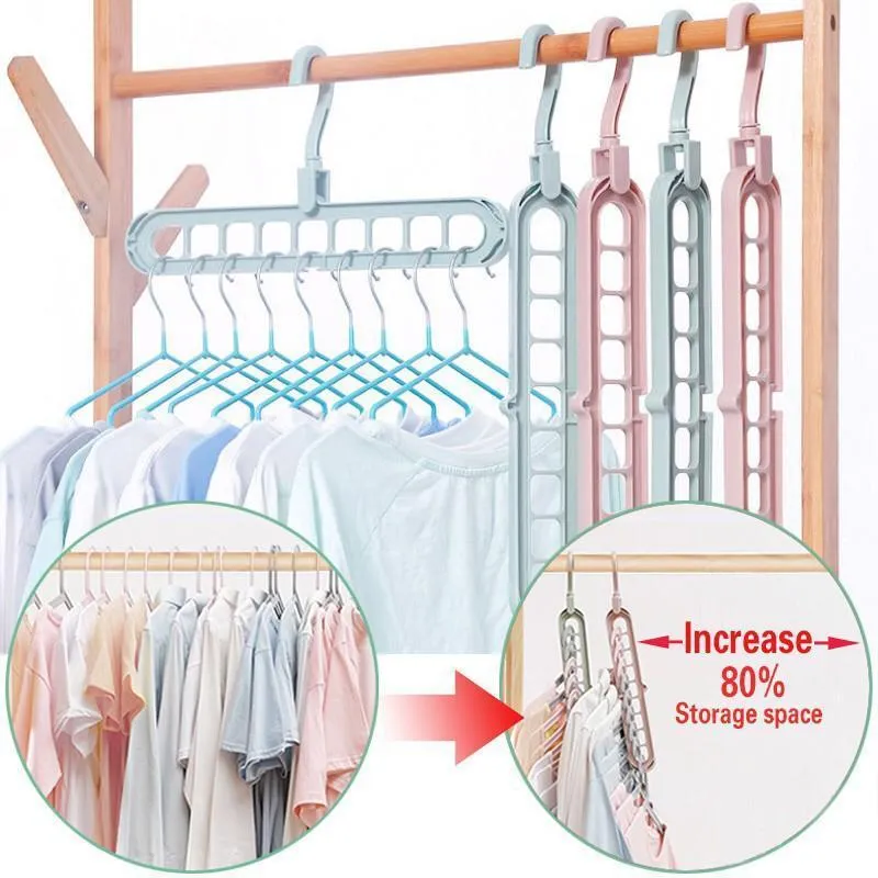 Multi-Port Cloth Hanger, 2 Pcs