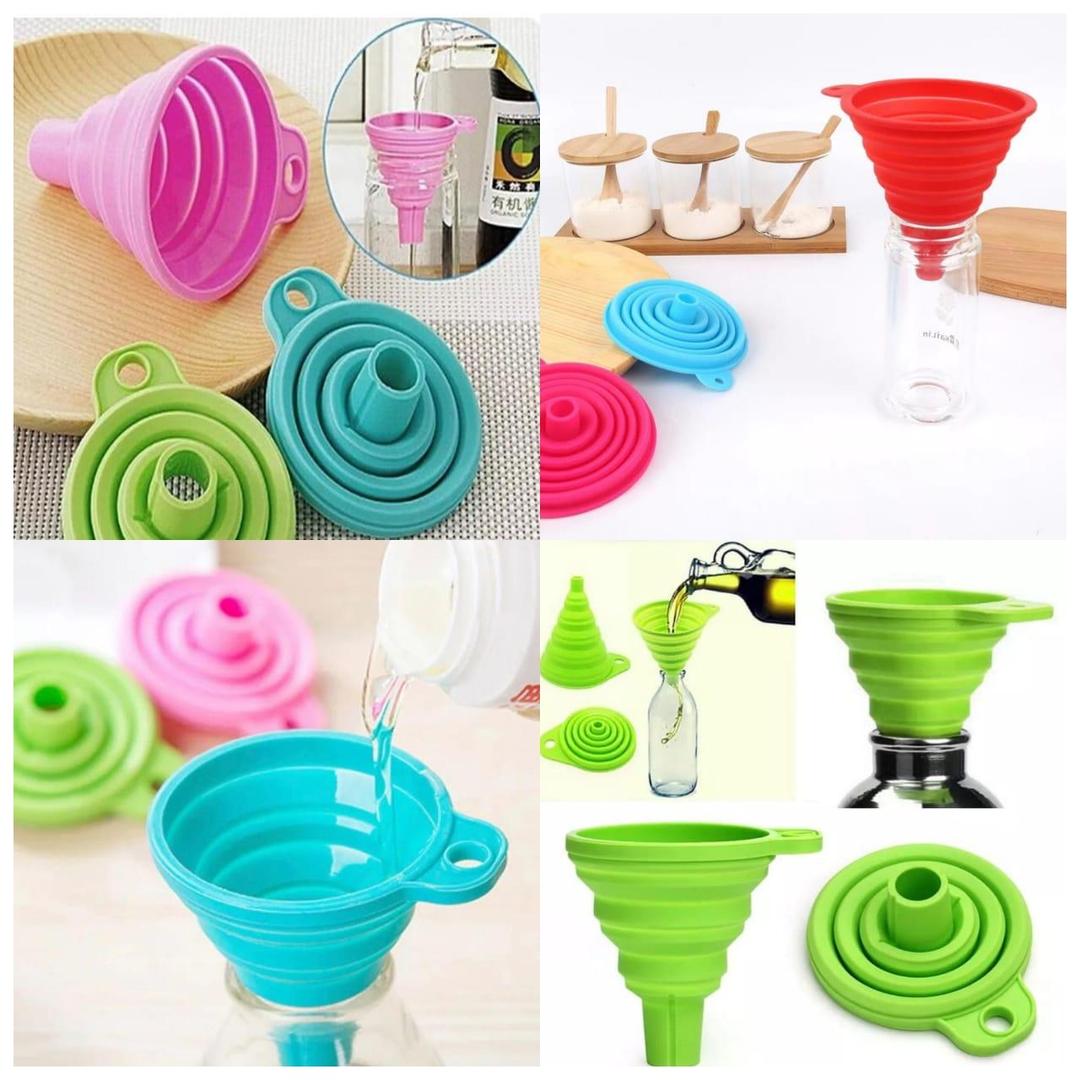 Collapsable Silicone Foldable Funnel 