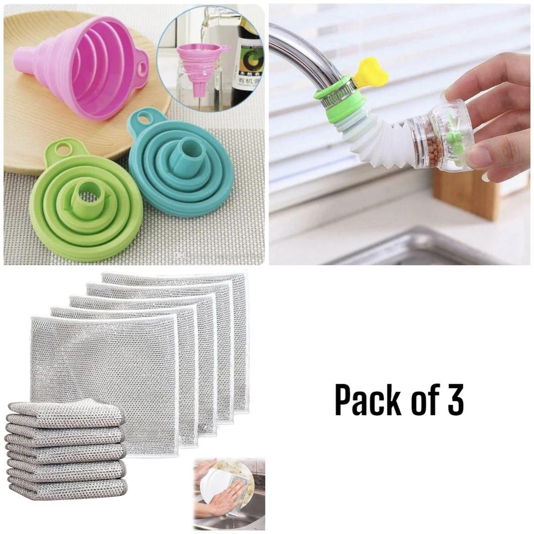 Kitchen Accessories Bundle - Enhance Organization with 3 Pcs of Practical Tools
