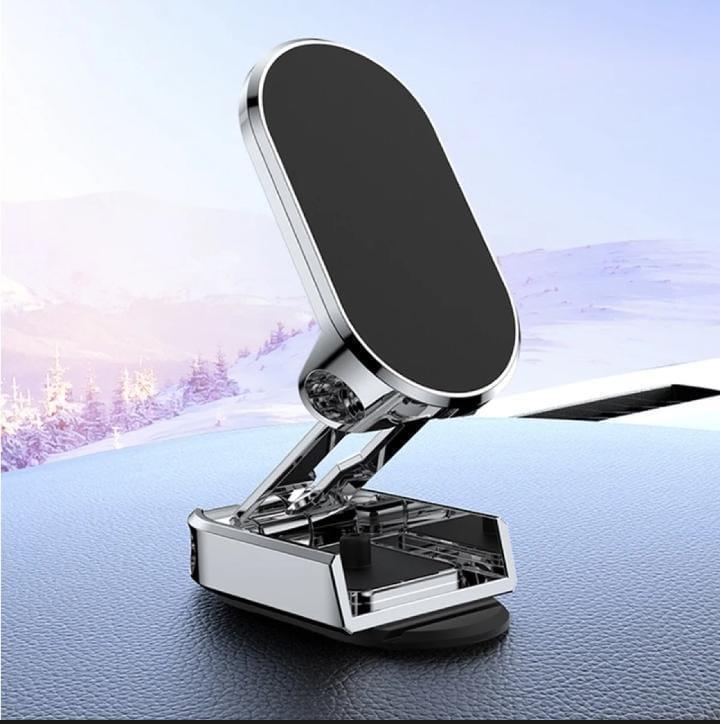 Silver Mobile Phone Holder with USB Earphone Cable Winder