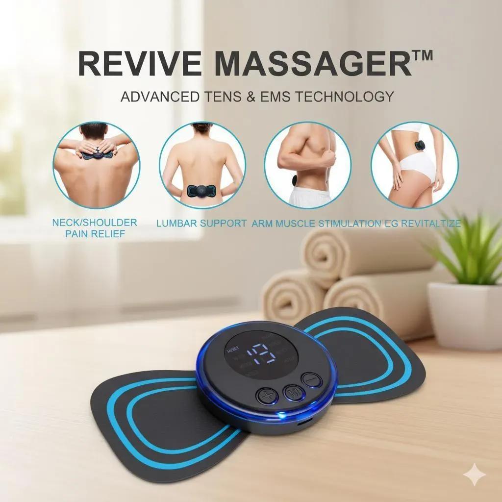 EMS Butterfly Rechargeable Massager– Compact, Wireless Relieffor Muscles & Stress