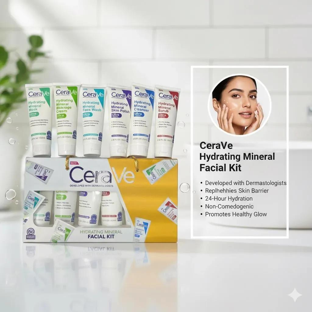 CeraVe Hydrating Mineral Facial Kit (6-in-1): Complete Barrier Renewal
