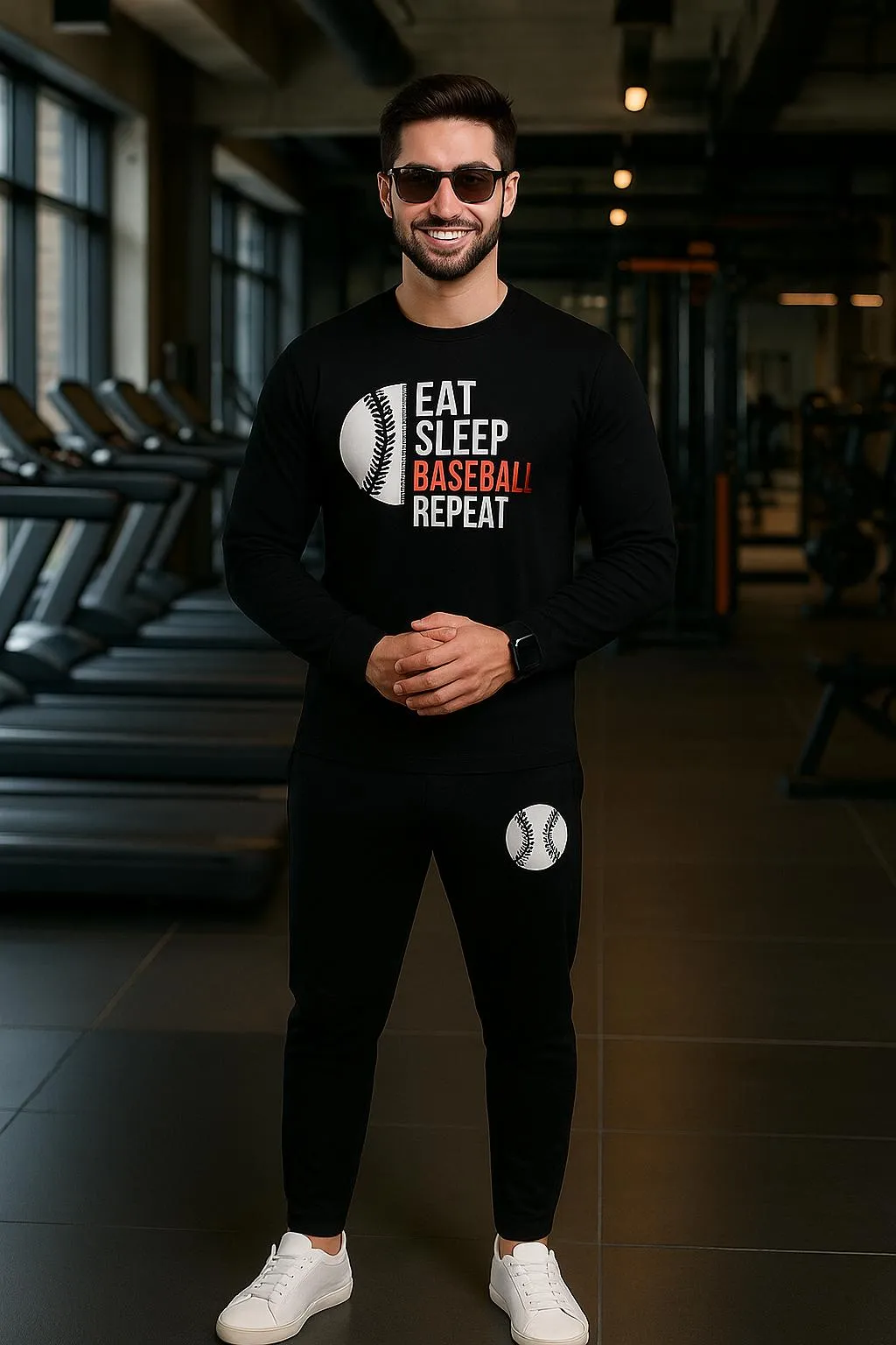 2 Pcs Men's Dri Fit Printed Track Suit