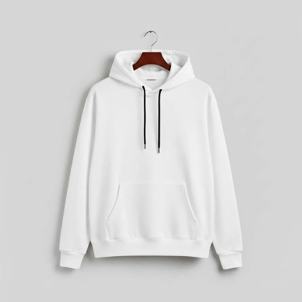 1 Pc Men's Fleece Plain Hoodie