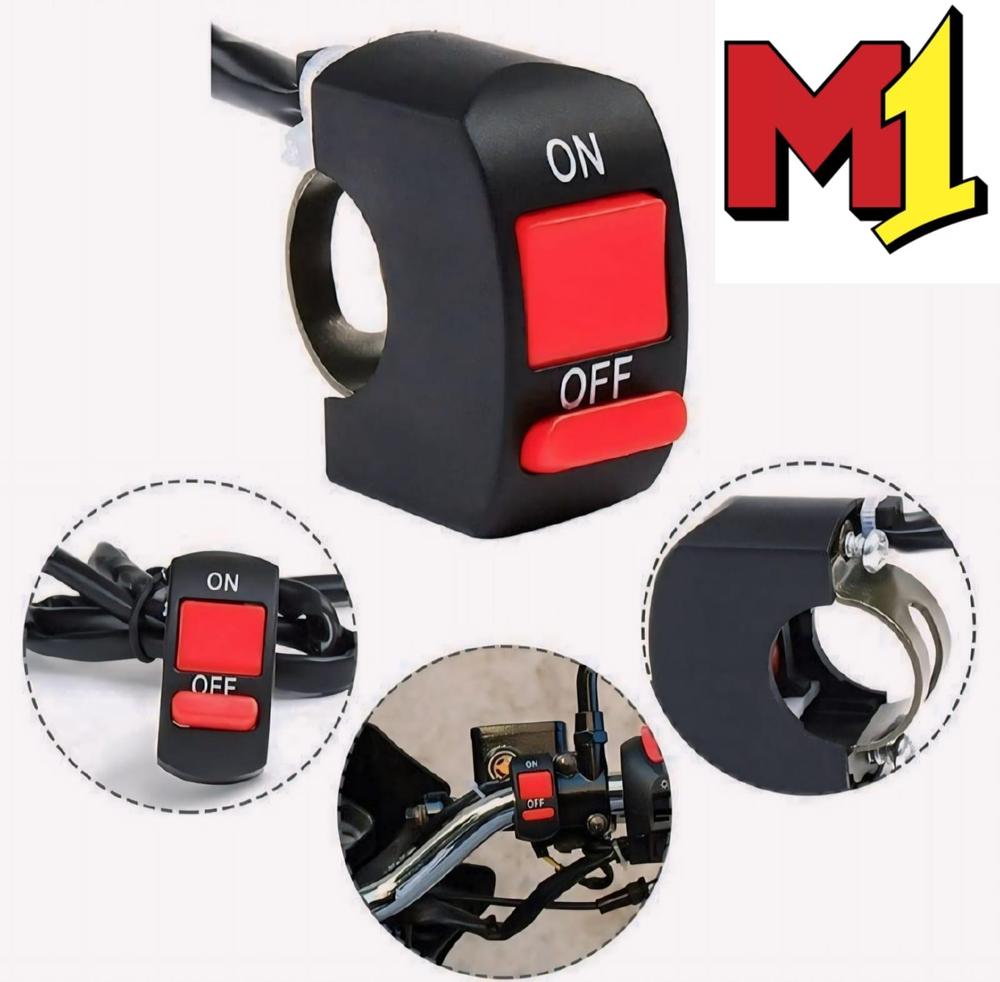 1 Pc Motorbike On/Off Grip Button