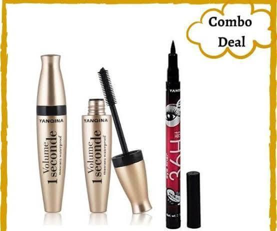 Smudge Proof Eye Mascara And Eyeliner, Pack Of 2