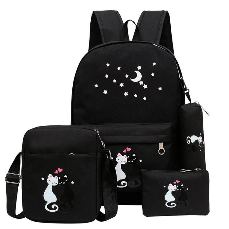 Girl's Canvas Backpack Set