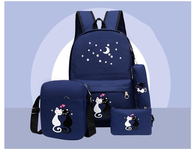 Girl's Canvas Backpack Set