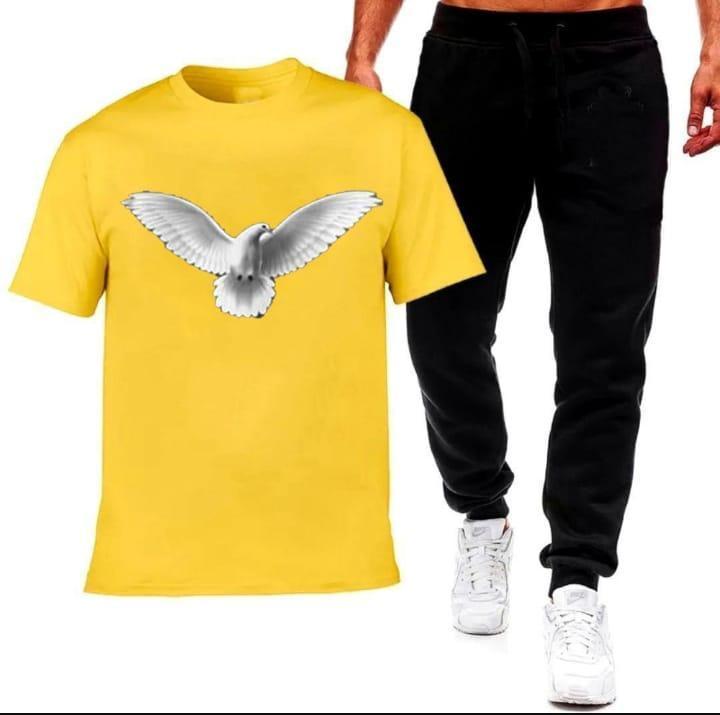 Men's Printed Tracksuit (Yellow Bird)