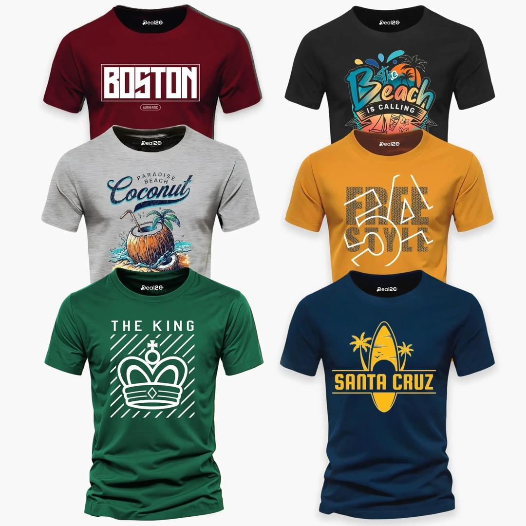 : Graphics T Shirt Half Pack of 6 (Boston) 