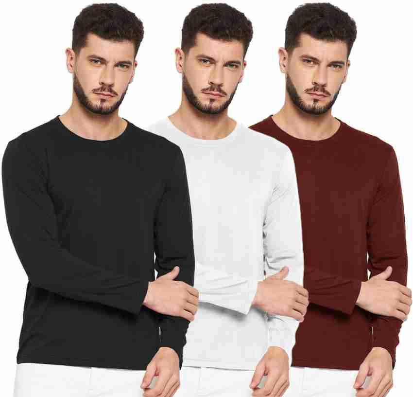 Men's Stitched Jersey Plain T-Shirt - Pack Of 3