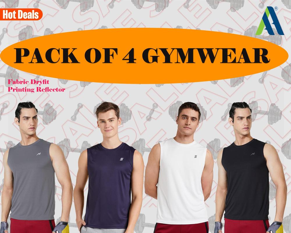 Men's Dri Fit Plain Reflector Sando Shirt 